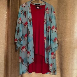 Red blouse and a Western Shaw